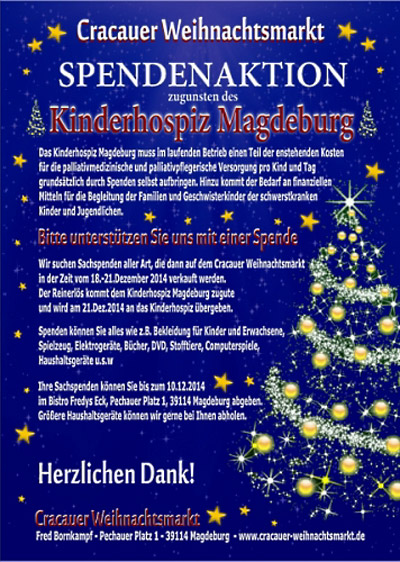 Flyer zur Spendenaktion 2014